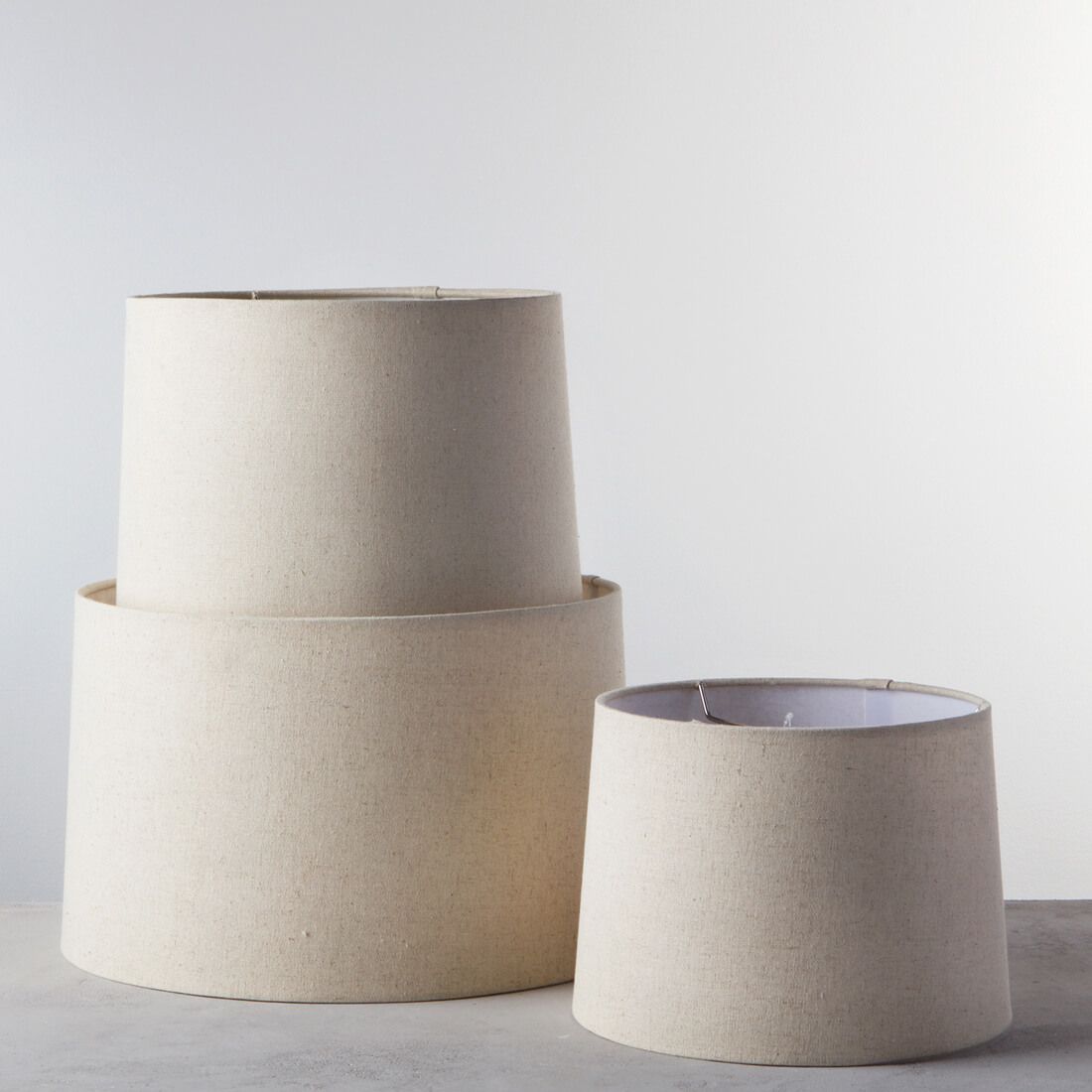 Linen Barrel Shade — Natural