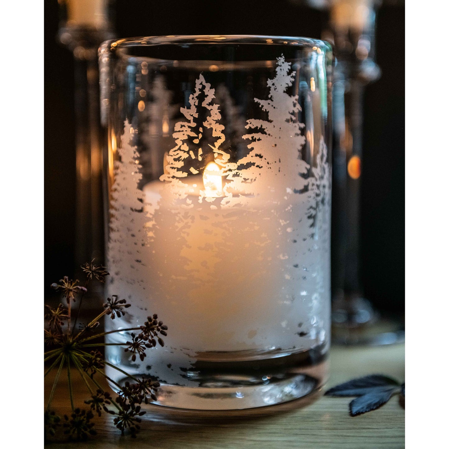Engraved Evergreen Hurricane in Gift Box - M