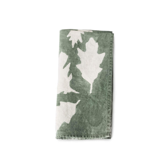 Sage Oak Leaf Linen Napkin - 18 Inch