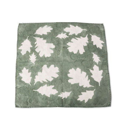 Sage Oak Leaf Linen Napkin - 18 Inch