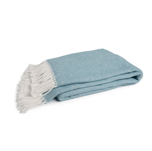 Matouk Cerulean Pezzo Throw
