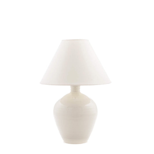 Belmont Pottery Lamp - M 2nd - Crackle Ivory