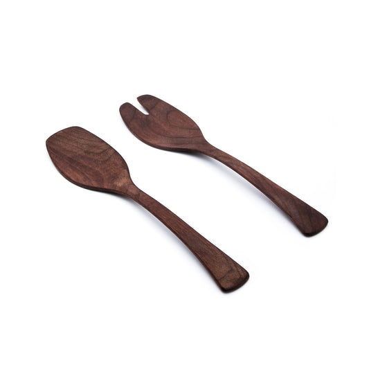 Andrew Pearce Black Walnut Wood Salad Servers
