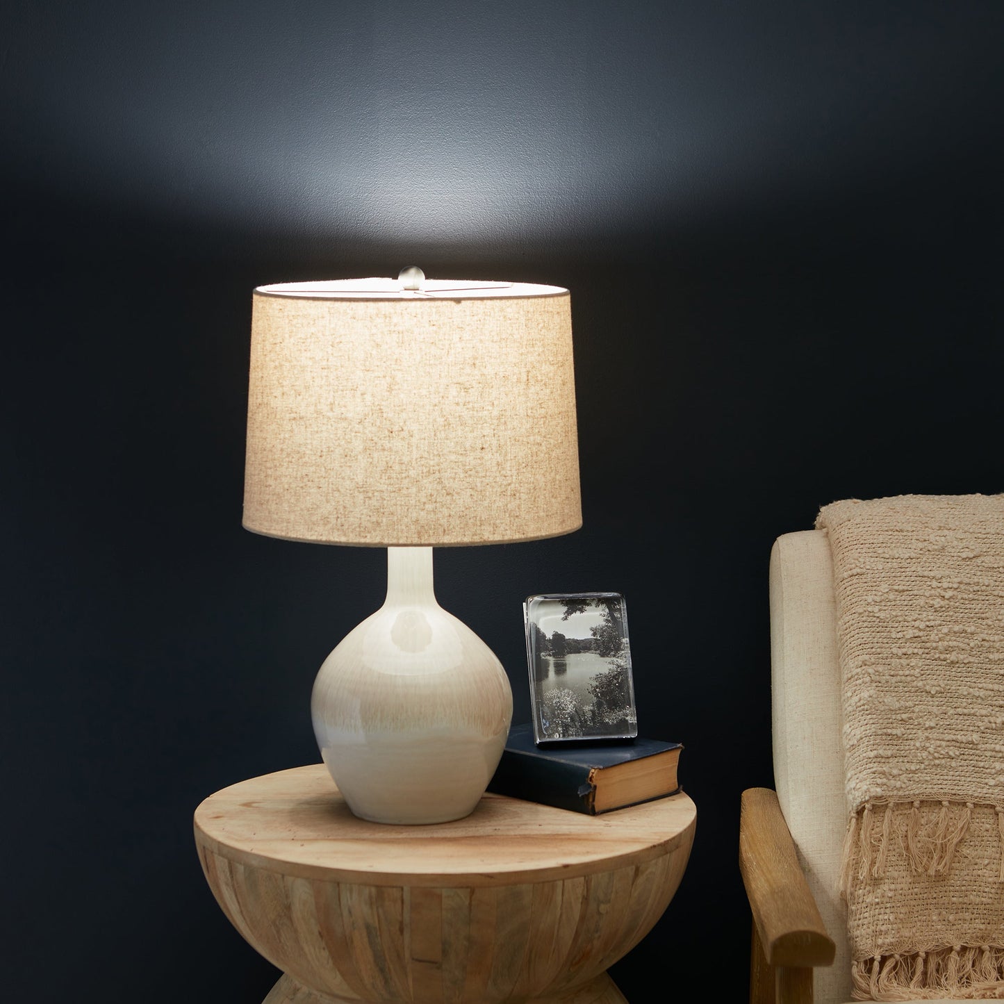 Warren Reactive Glaze Lamp —  Bluff
