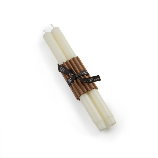 Church Taper Candle, 12 Set of 2 — Cream