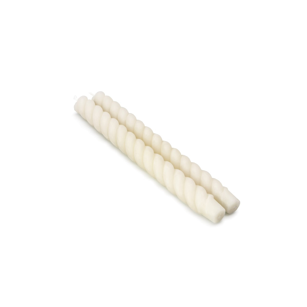 Rope Taper Candle, 10, Set of 2 — Cream