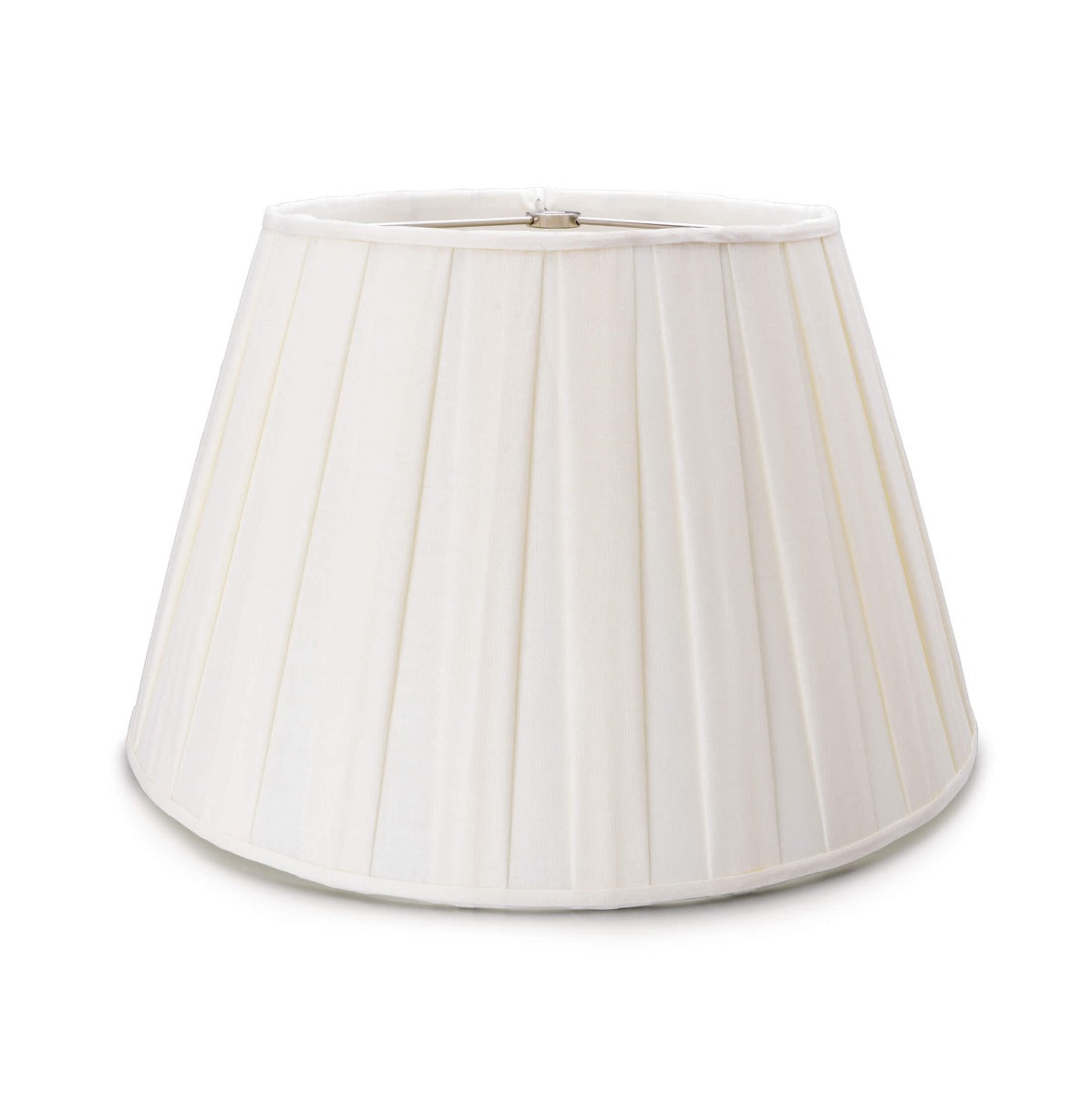 Linen Pembroke Pleated Shade — Snow