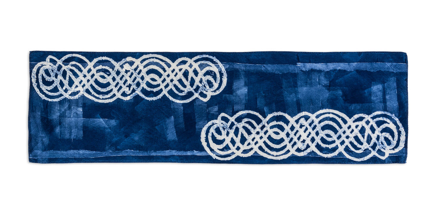 Linen Runner, 67 — Blue Waves