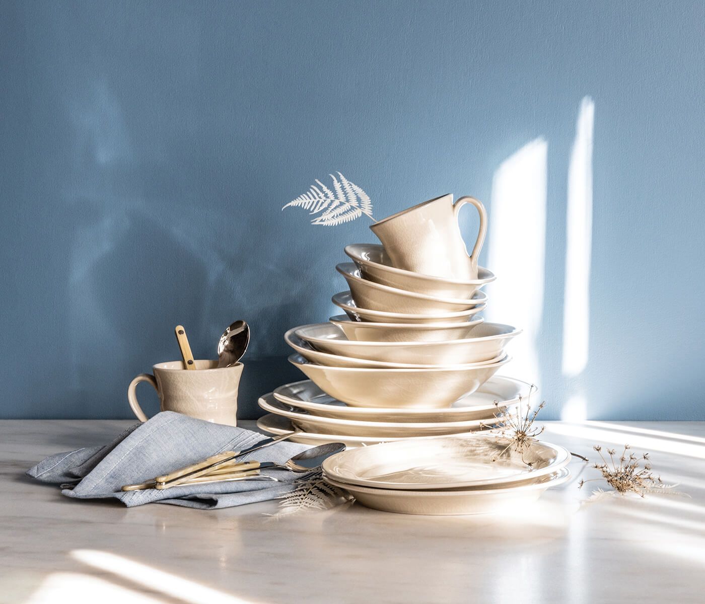 Belmont Dinnerware — Crackle Ivory