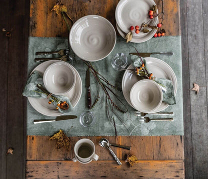 Belmont Dinnerware — Crackle Ivory
