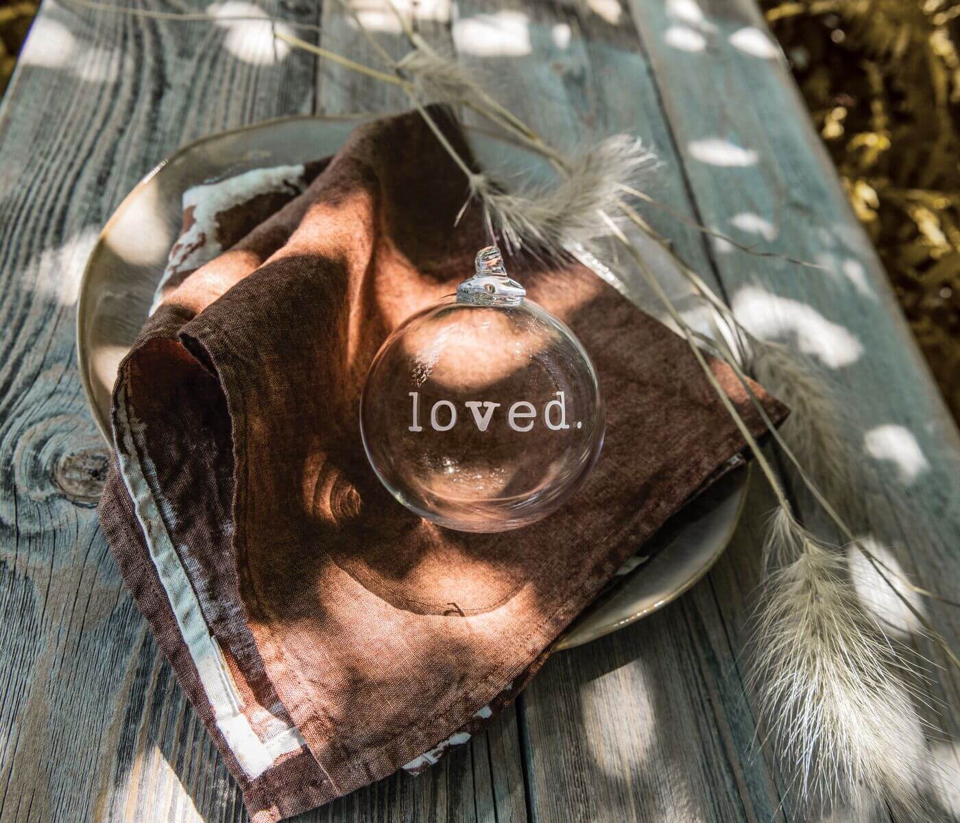 Round Ornament — LOVED