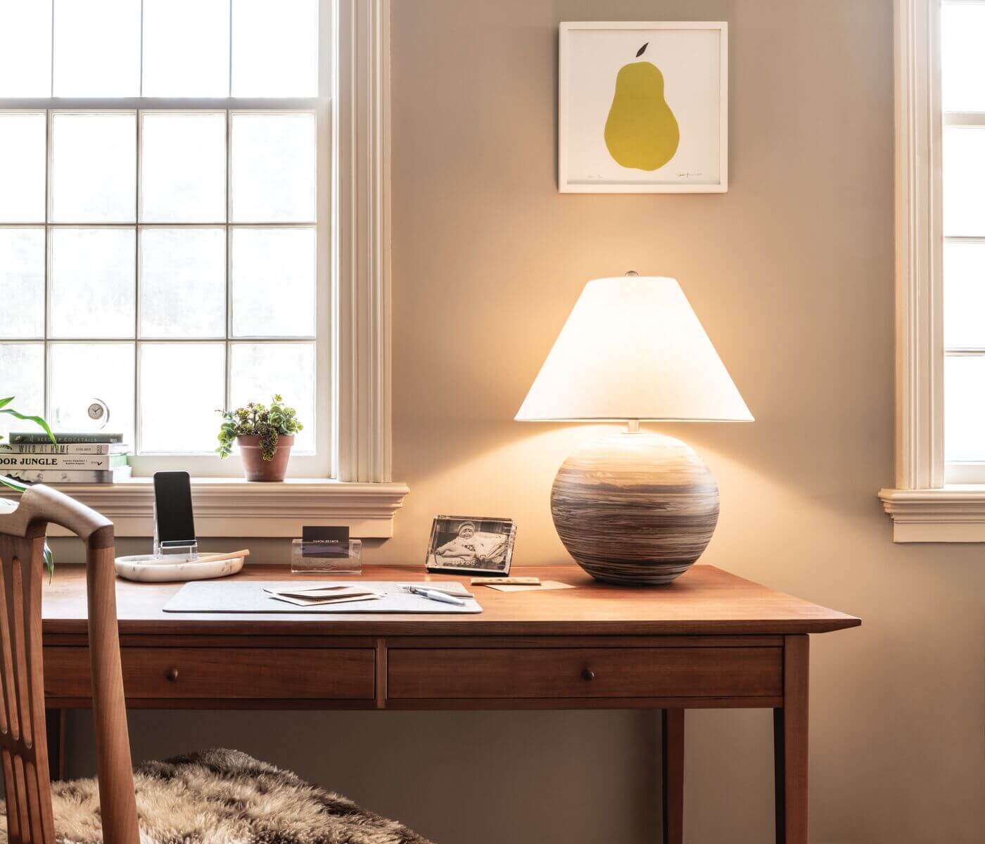 Woodbury Desk Caddy — White Marble