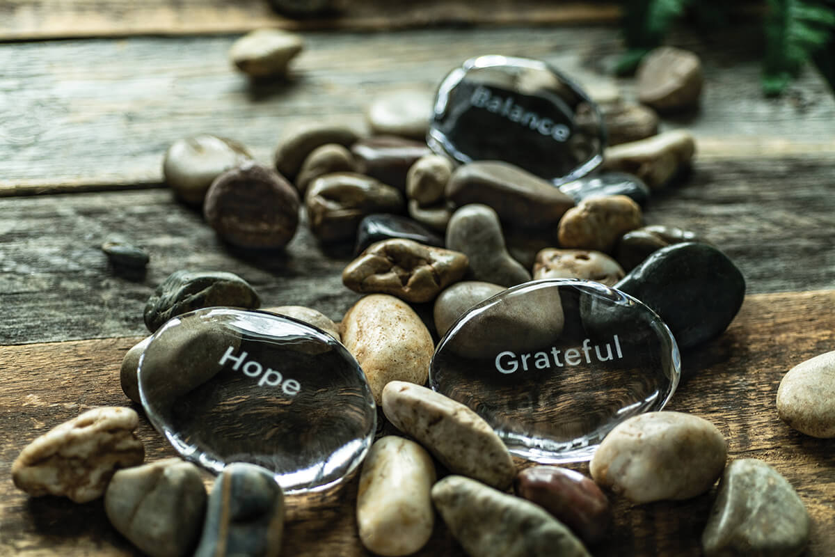 LoveYourBrain Intention Stone — GRATEFUL