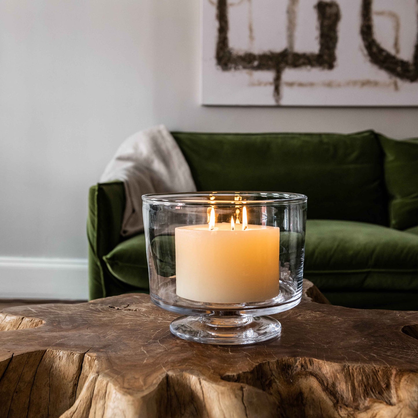 Pillar Candle, 6 x 4 — Ivory Three Wick