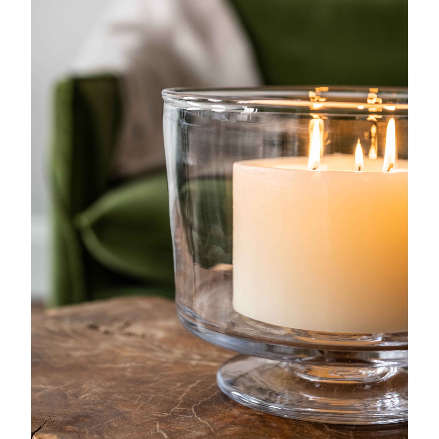 Pillar Candle, 6 x 4 — Ivory Three Wick